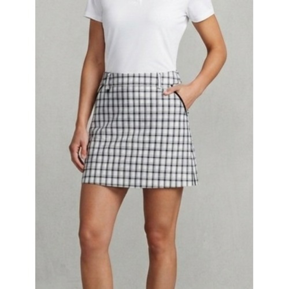 Sport Haley Pro Plaid Golf Skort Preppy Black White Athletic Skirt 8